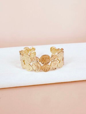 Bracelet manchette motif rond