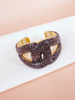 Bracelet manchette strass