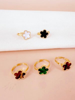 Bague trèfles nacrés