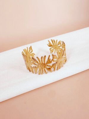 Bracelet manchette fleur Camille