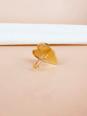 Bague coeur doré