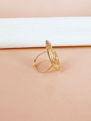 Bague coquillage doré