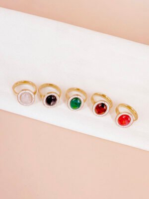 Lot de 5 bagues colorées