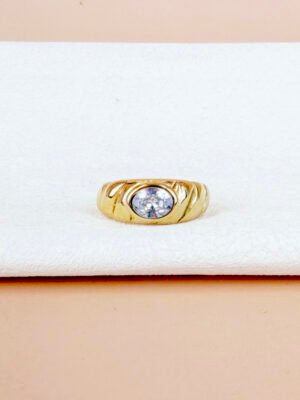 Bague Capucine jonc avec strass