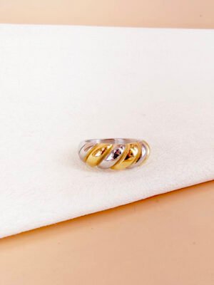 Bague Clothilde couleur mixte or argent