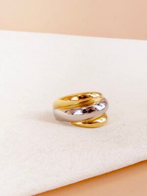 Bague Passy triple jonc couleur mixte