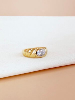 Bague Capucine jonc avec strass