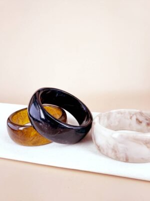 Bracelet Jonc en Résine Marbrée