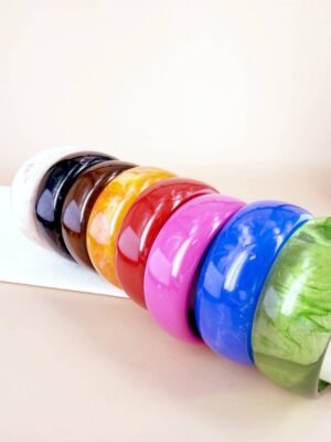 Bracelet Jonc en Résine Marbrée