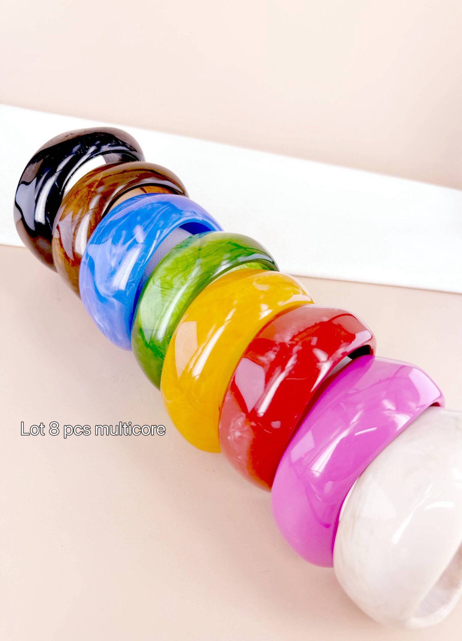 Bracelet Jonc en Résine Marbrée – Image 3