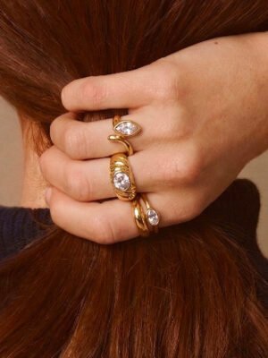 Bague Iris avec strass