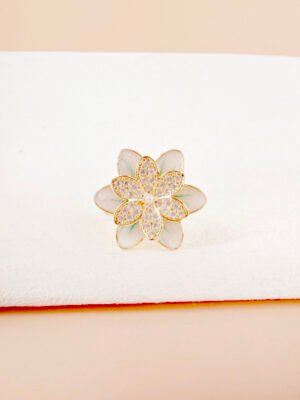 Bague Claire – Anti stress, fleur blanche