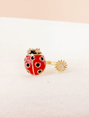 Bague Lucky – Anti stress, coccinelle