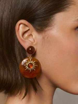 Boucles d’oreilles Alba – Soleil et résine