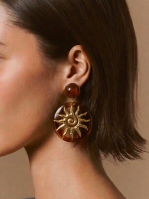 Boucles d’oreilles Aube – Soleil et résine