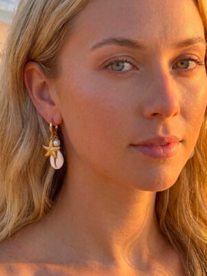 Boucles d’oreilles Iris – Etoile et coquillage
