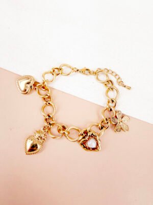 Bracelet breloques coeur