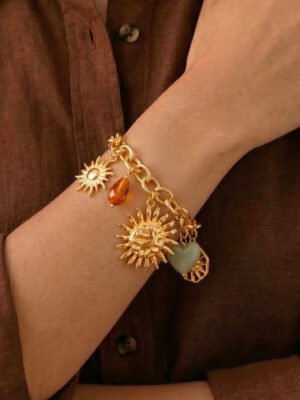 Bracelet Oriane, soleil et résine