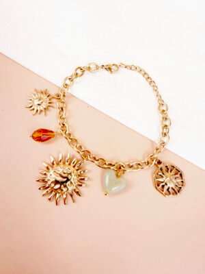 Bracelet Oriane, soleil et résine