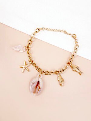 Bracelet Olia, coquillage et breloques océan