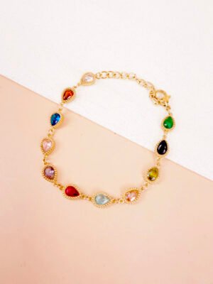 Bracelet Stavi, strass goutte d’eau