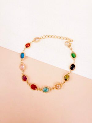 Bracelet Stavi, strass ovale