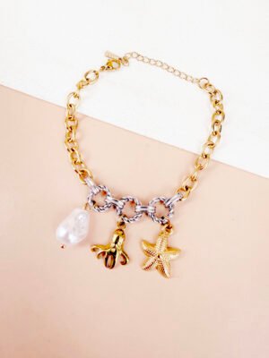 Bracelet Palo, poulpe, étoile et perle