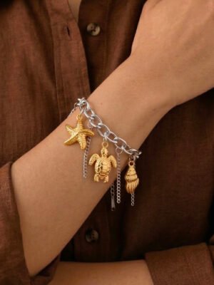 Bracelet Toria, tortue, étoile et coquillage