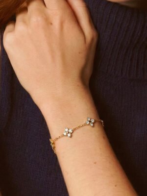Bracelet Séléné – Fleurs strass