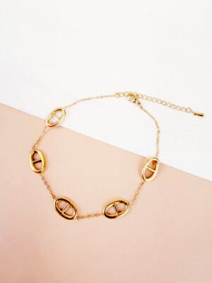 Bracelet cheville Sonia – Maille marine