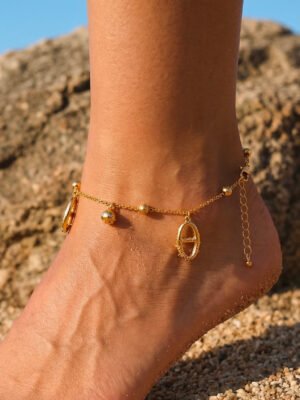 Bracelet cheville Solya – Maille marine