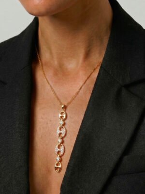 Collier Y Mila – grain de café strass