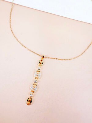 Collier Y Mila – grain de café strass