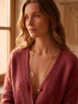 Sautoir Lisa – Maillon nacré