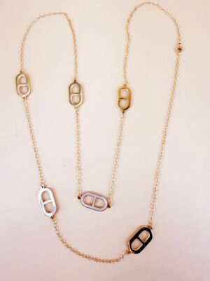 Sautoir Lisa – Maillon nacré