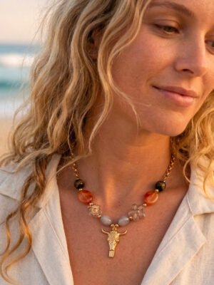 Collier Eulalie – Animal et résine