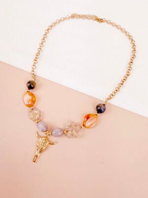 Collier Eulalie – Animal et résine