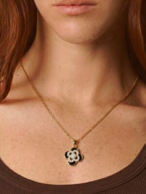 Collier Fauve – Anti stress, fleur noire