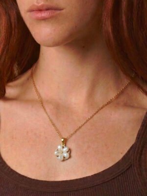 Collier Paloma – Anti stress, fleur blanche