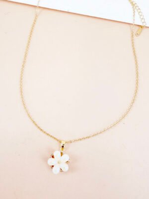 Collier Paloma – Anti stress, fleur blanche
