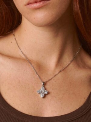 Collier Hazel – Anti stress, trèfle strass