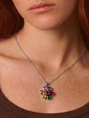 Collier Inaya – Anti stress, fleur colorée