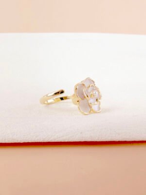 Bague Julia – Anti stress, fleur blanche