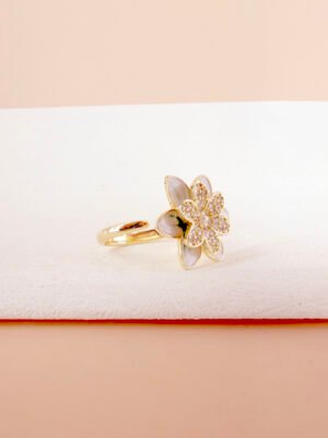 Bague Claire – Anti stress, fleur blanche