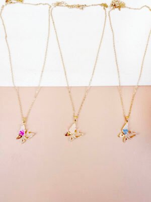 Collier Amandine – Pendentif papillon