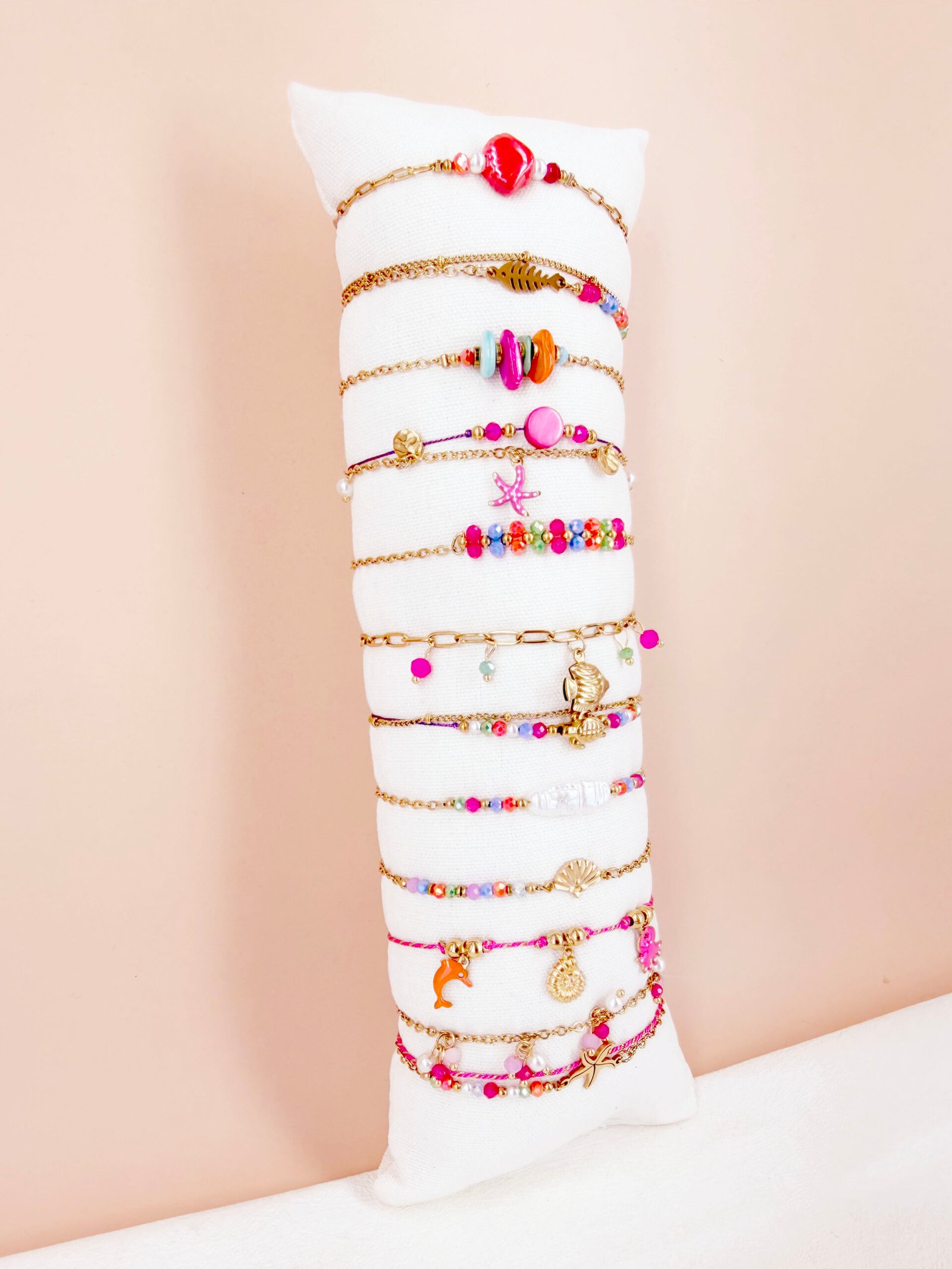 Lot de 12 bracelets "océan" en acier Inoxydable - Multicolore – Image 2