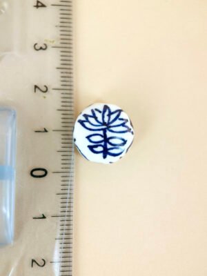 2 perles céramique avec motif