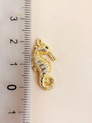 Charm hippocampe strass