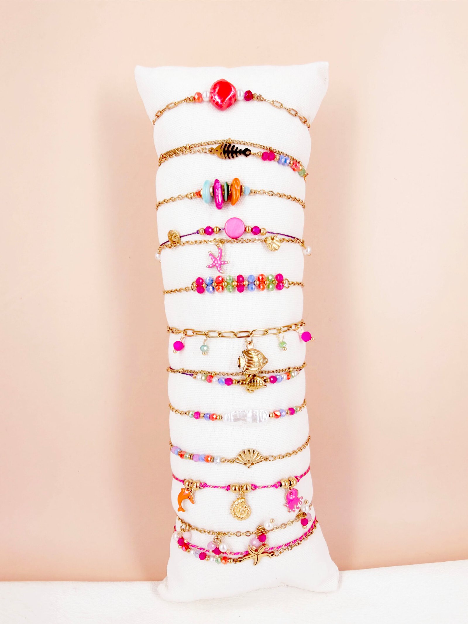 Lot de 12 bracelets "océan" en acier Inoxydable - Multicolore – Image 3