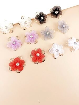 Lot de 12 Paires – Boucles d&rsquo;Oreilles « Eclat de Tulle » en Acrylique Mat